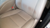 leather seat stains easily