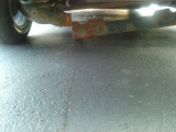 rear axle/control arm cracked at point fixed under recall