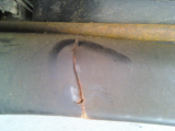 rear axle cracked