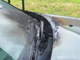 windowshield wiper motor caught on fire