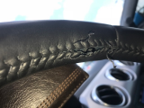 steering wheel frayed & split