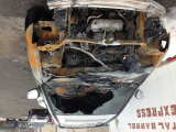 car caught fire underhood-complete loss