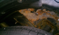 excessive wheel well/shock tower rust