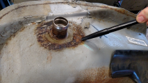 gas tank rusted, leaking