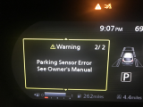 warning parking sensor error see owners manual