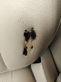 seat heater burned hole in seat