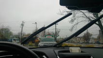 the winshield wipers block driver's vision