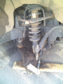 steering went out and wheel axle came off