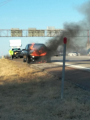 engine caught fire while driving