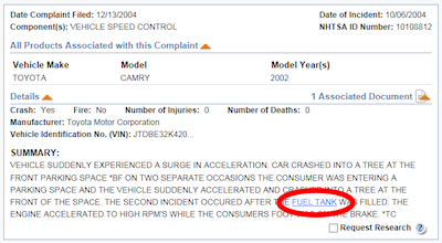 NHTSA malicious links in complaints