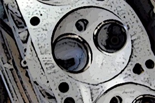 An illustrated valve head