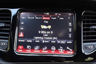 Ram console with uConnect loaded on the infotainment screen