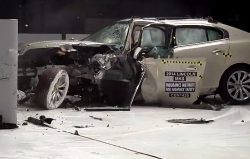 Large Luxury Cars Get Mixed Results in Small Overlap Crash Test