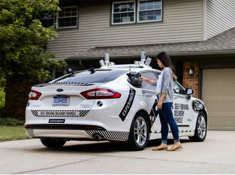 Dominoes self-driving delivery service
