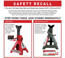 Harbor Freight Jack Stand Lawsuit Filed After Recall