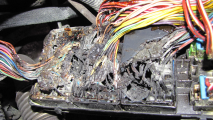 electrical fire with main fuse block under the hood