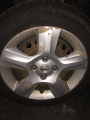 finish peeling off hubcaps