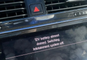 12v battery low. charge by driving or shut off infotainment