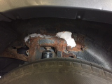 wheel well area completely rusted out