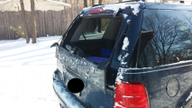 rear windshield blew up