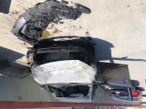 car caught fire on freeway - no collision