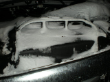 engine air filter filled up with snow during a snow storm