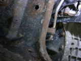 rusted out engine cradle
