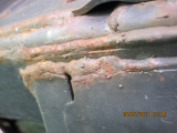 cross member welds are rusting