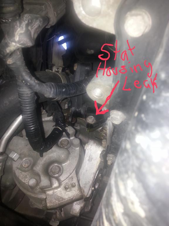2003 Honda CR-V Antifreeze Leak From Thermostat Housings Assemby: 1