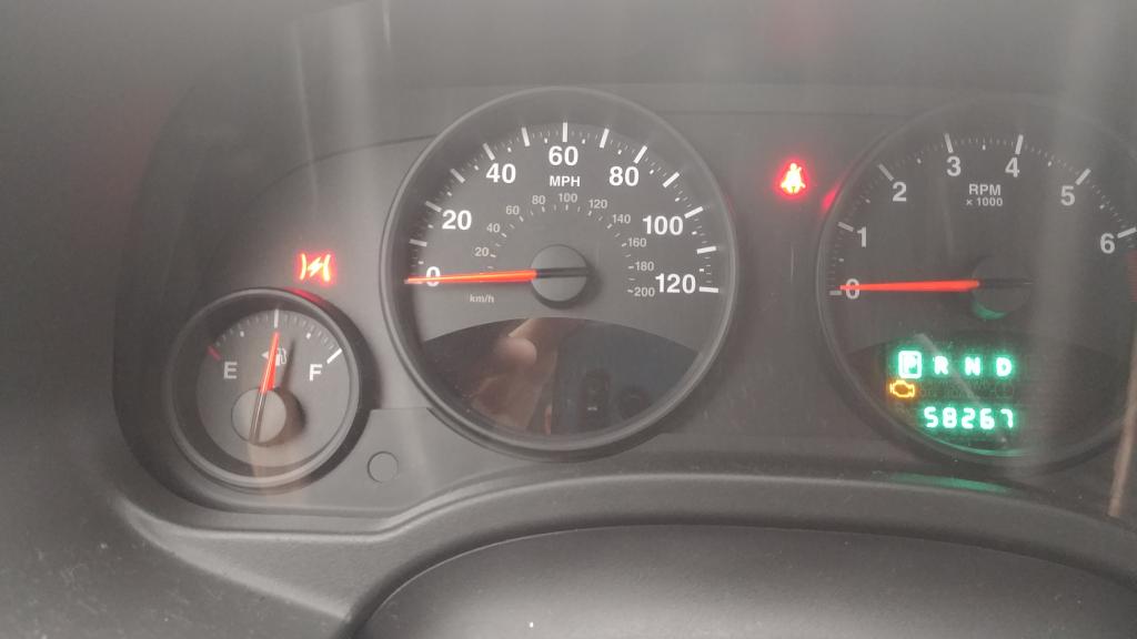 2012 Jeep Compass Red Lightning Bolt Warning Light Comes On: 1 Complaints