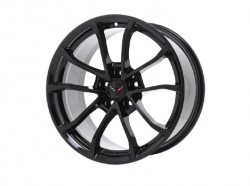 A black set of Corvette wheels on a white background.