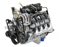 Isolated Vortec engine on a white background