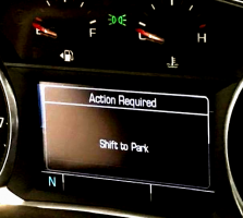 gmc acadia action required shift to park