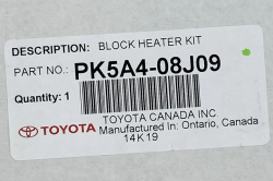 Toyota Engine Block Heater Recall Issued in Canada